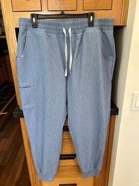 Figs Heathered Indigo Denim Chambray XXL Zamora Jogger Scrub Pants